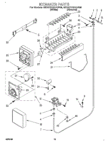12 - Icemaker, Lit / Optional parts for Whirlpool Refrigerator 8ED27DQXAW05 from AppliancePartsPros.com