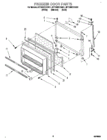 05 - Freezer Door parts for Whirlpool Refrigerator 8ET20NKXAW01 from AppliancePartsPros.com