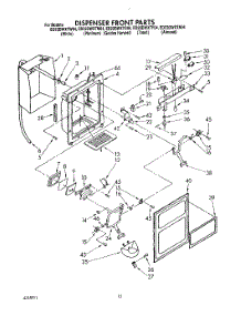 09 - Dispenser Front parts for Whirlpool Refrigerator ED22DWXTW04 from AppliancePartsPros.com