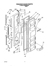 07 - Freezer Door parts for Whirlpool Refrigerator ED22PBXBW00 from AppliancePartsPros.com