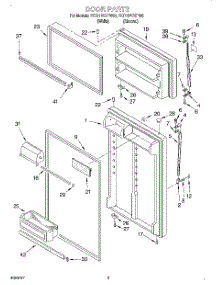 02 - Door parts for Whirlpool Refrigerator 7ET21PKXFN00 from AppliancePartsPros.com