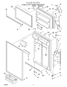 02 - Door parts for Whirlpool Refrigerator 8ET21PKXFW00 from AppliancePartsPros.com