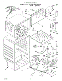 03 - Liner parts for Whirlpool Refrigerator 8ET21PKXFW00 from AppliancePartsPros.com