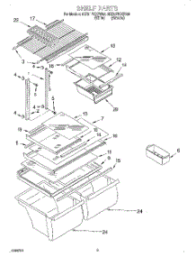 05 - Shelf, Lit / Optional parts for Whirlpool Refrigerator 8ET21PKXFW00 from AppliancePartsPros.com