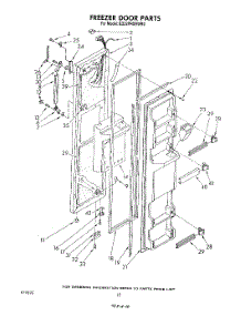 07 - Freezer Door parts for Whirlpool Refrigerator ED22PRXRWR0 from AppliancePartsPros.com