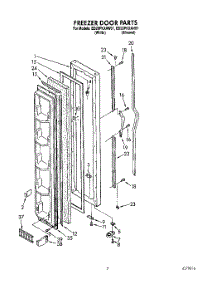 04 - Freezer Door parts for Whirlpool Refrigerator ED20PKXAW01 from AppliancePartsPros.com