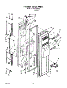 08 - Freezer Door parts for Whirlpool Refrigerator 8ED25DQXXN01 from AppliancePartsPros.com