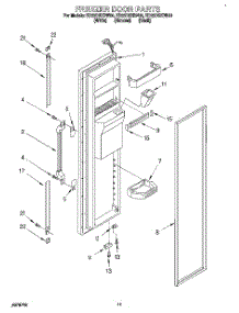 08 - Freezer Door parts for Whirlpool Refrigerator ED22DSXDW00 from AppliancePartsPros.com