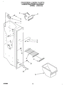 04 - Freezer Liner parts for Whirlpool Refrigerator ED22HPXBW00 from AppliancePartsPros.com