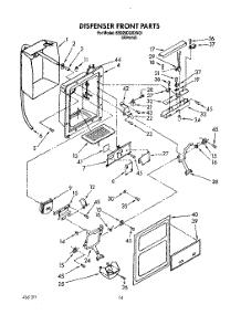 09 - Dispenser Front parts for Whirlpool Refrigerator 8ED25DQXXN01 from AppliancePartsPros.com