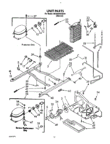 10 - Unit parts for Whirlpool Refrigerator 8ED25DQXXN01 from AppliancePartsPros.com