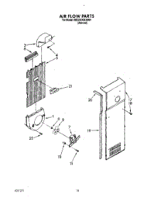 11 - Air Flow parts for Whirlpool Refrigerator 8ED25DQXXN01 from AppliancePartsPros.com