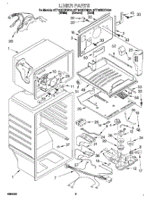 02 - Liner parts for Whirlpool Refrigerator 8ET19DKXDW00 from AppliancePartsPros.com