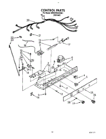 12 - Control parts for Whirlpool Refrigerator 8ED25DQXXN01 from AppliancePartsPros.com
