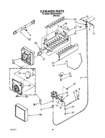 13 - Icemaker, Lit / Optional parts for Whirlpool Refrigerator 8ED25DQXXN01 from AppliancePartsPros.com