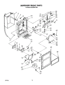09 - Dispenser Front parts for Whirlpool Refrigerator ED22DWXTM01 from AppliancePartsPros.com