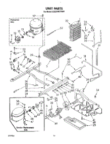 10 - Unit parts for Whirlpool Refrigerator ED22DWXTM01 from AppliancePartsPros.com