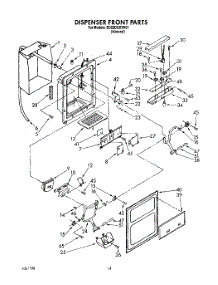 10 - Dispenser Front parts for Whirlpool Refrigerator ED22DQXXN01 from AppliancePartsPros.com