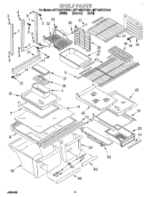 03 - Shelf parts for Whirlpool Refrigerator 8ET19DKXDG01 from AppliancePartsPros.com
