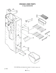 04 - Freezer Liner parts for Whirlpool Refrigerator ED20HKXWN00 from AppliancePartsPros.com