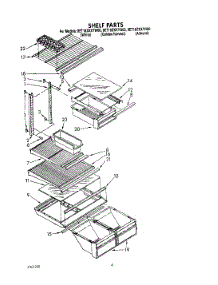 04 - Shelf parts for Whirlpool Refrigerator 8ET18ZKXYW00 from AppliancePartsPros.com