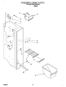 04 - Freezer Liner parts for Whirlpool Refrigerator ED22PBXBW01 from AppliancePartsPros.com