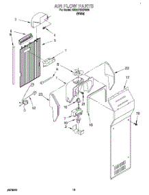 10 - Air Flow parts for Whirlpool Refrigerator ED22PBXBW01 from AppliancePartsPros.com