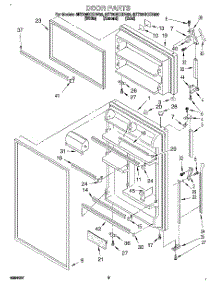 02 - Door parts for Whirlpool Refrigerator 8ET20NKXDN00 from AppliancePartsPros.com