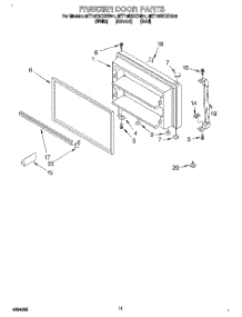 06 - Freezer Door, Lit / Optional parts for Whirlpool Refrigerator 8ET19DKXDG01 from AppliancePartsPros.com