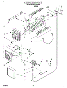 12 - Icemaker, Lit / Optional parts for Whirlpool Refrigerator ED22PBXBW01 from AppliancePartsPros.com