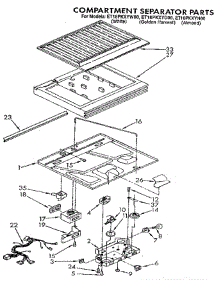 Compartment Separator parts for Whirlpool Refrigerator E18PKXYG00 from AppliancePartsPros.com