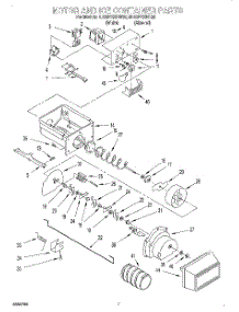 06 - Motor And Ice Container parts for Whirlpool Refrigerator ED22PQXDN05 from AppliancePartsPros.com