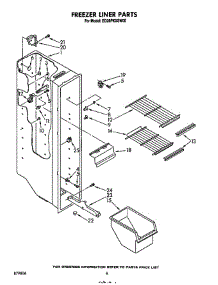 Freezer Liner parts for Whirlpool Refrigerator ED20PKXSN00 from AppliancePartsPros.com