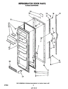 Refrigerator Door parts for Whirlpool Refrigerator ED20PKXSN00 from AppliancePartsPros.com