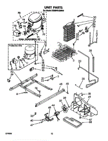 Unit parts for Whirlpool Refrigerator ED20PKXSN00 from AppliancePartsPros.com