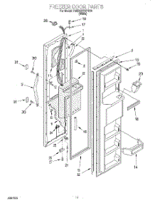 07 - Freezer Door parts for Whirlpool Refrigerator 7MED20TQFW00 from AppliancePartsPros.com