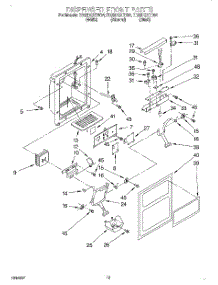 09 - Dispenser Front parts for Whirlpool Refrigerator ED22DQXEW04 from AppliancePartsPros.com