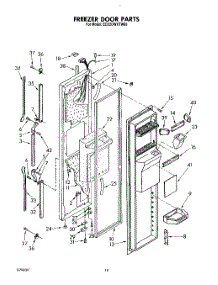 08 - Freezer Door parts for Whirlpool Refrigerator ED22DWXTG00 from AppliancePartsPros.com