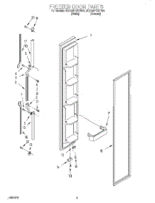 06 - Freezer Door parts for Whirlpool Refrigerator 9ED22PKXDN01 from AppliancePartsPros.com