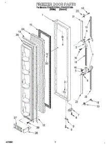 05 - Freezer Door parts for Whirlpool Refrigerator ED20ZKXDN00 from AppliancePartsPros.com