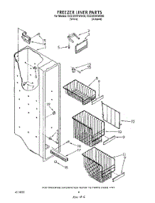 05 - Freezer Liner parts for Whirlpool Refrigerator ED22DWXWN00 from AppliancePartsPros.com