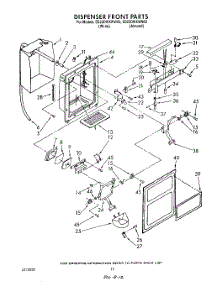 09 - Dispenser Front parts for Whirlpool Refrigerator ED22DWXWN00 from AppliancePartsPros.com