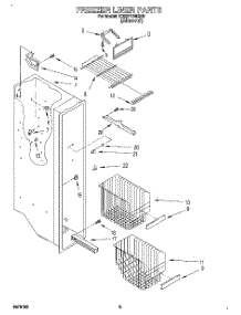 04 - Freezer Liner parts for Whirlpool Refrigerator ED22F134QN0 from AppliancePartsPros.com