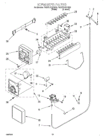 12 - Icemaker, Lit / Optional parts for Whirlpool Refrigerator 7ED27DQXFW00 from AppliancePartsPros.com