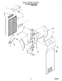 05 - Air Flow parts for Whirlpool Refrigerator ED22F134QN0 from AppliancePartsPros.com