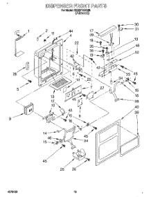 09 - Dispenser Front parts for Whirlpool Refrigerator ED22F134QN0 from AppliancePartsPros.com