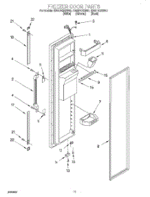08 - Freezer Door parts for Whirlpool Refrigerator ED22DQXEW03 from AppliancePartsPros.com