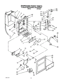 09 - Dispenser Front parts for Whirlpool Refrigerator 8ED27DQXAW03 from AppliancePartsPros.com
