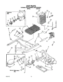 10 - Unit parts for Whirlpool Refrigerator 8ED27DQXAW03 from AppliancePartsPros.com