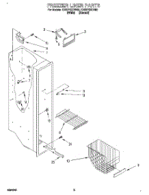 04 - Freezer Liner parts for Whirlpool Refrigerator ED22PQXDW02 from AppliancePartsPros.com